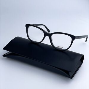 SALE! NEW Saint Laurent SL504 001 Shiny Black Cat Eye Women Eyeglasses